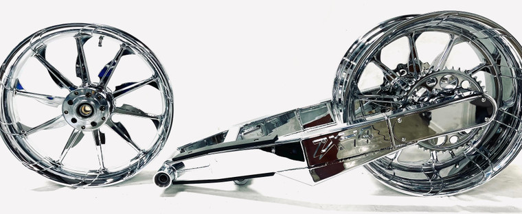 240 FAT TIRE KIT CHROME TORNADOS CHROME STEALTH ARM 12-22 KAWASAKI