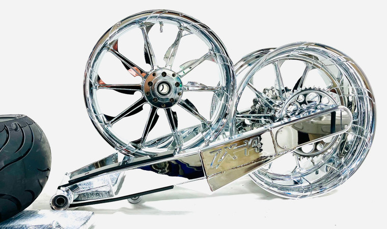 専用⑥ 240 FAT TIRE KIT CHROME TORNADOS CHROME STEALTH ARM 12-22 KAWASAKI