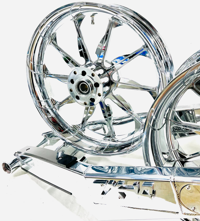 【.】 240 FAT TIRE KIT CHROME TORNADOS CHROME STEALTH ARM 12-22 KAWASAKI