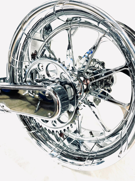 240 FAT TIRE KIT CHROME TORNADOS CHROME STEALTH ARM 12-22 KAWASAKI