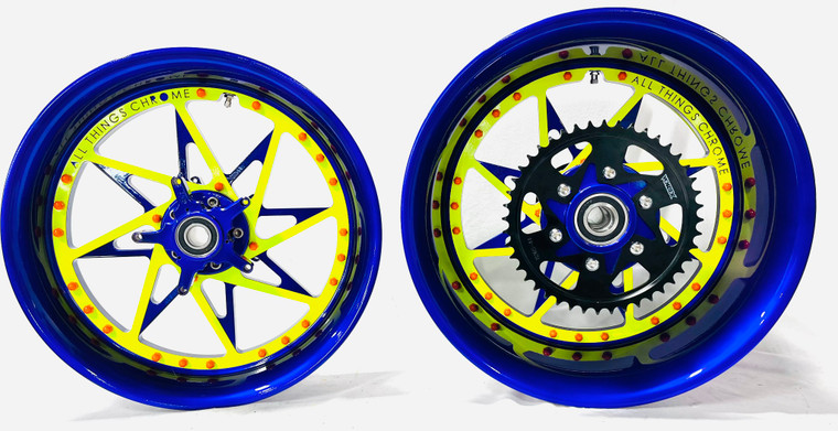 にゅじ 240 FAT TIRE PURPLE & NEON SWITCHBACK WHEELS 12-22 KAWASAKI NINJA