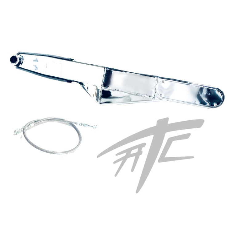 CHROME STEALTH STOCK WIDE EXT SWINGARM & BRAKE LINE 06-11 KAWASAKI NINJA ZX-14