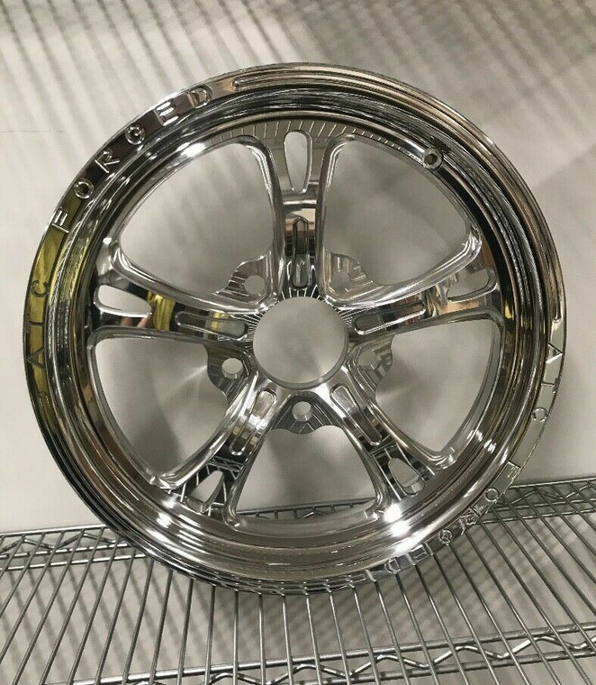 15" Front Drag Racing Wheels "PRIMA" - Chrome Finish - Set of 2