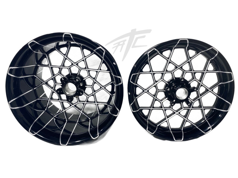 330 FAT TIRE KIT BLACK CONTRAST RONA WHEELS BLACK ARM 06-11