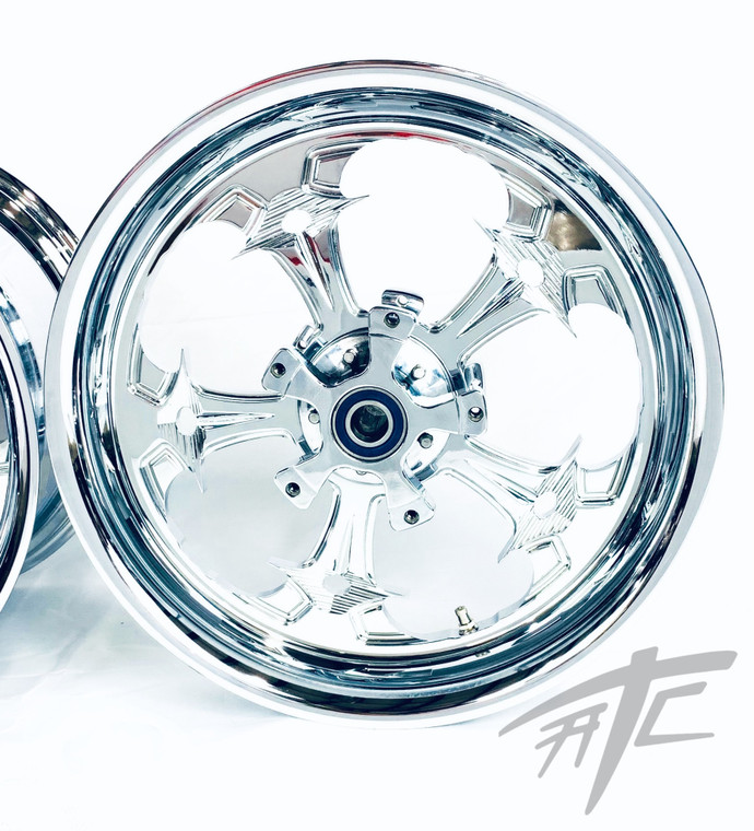 1sa 240 FAT TIRE KIT CHROME STREET FIGHTER WHEELS BLACK ARM 12-22