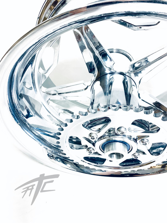 240 FAT TIRE KIT CHROME SPEED STAR WHEELS CHROME ARM 06-11