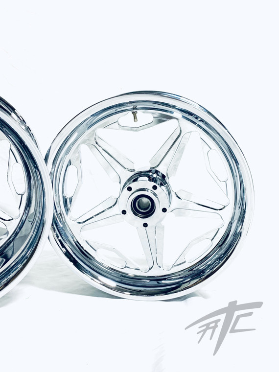 240 FAT TIRE KIT CHROME SPEED STAR WHEELS CHROME ARM 06-11