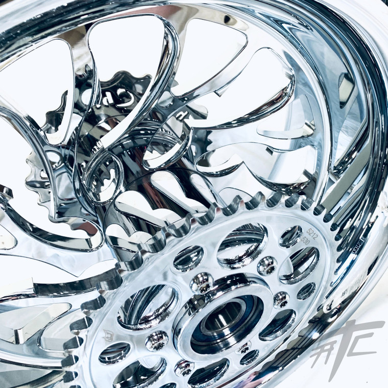 240 FAT TIRE KIT CHROME HELLIAN WHEELS 12-22 KAWASAKI NINJA ZX-14R