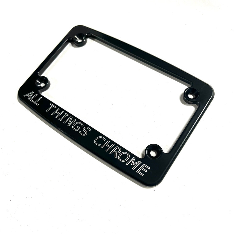 ALL THINGS CHROME BLACK CONTRAST LICENSE PLATE FRAME 06-11