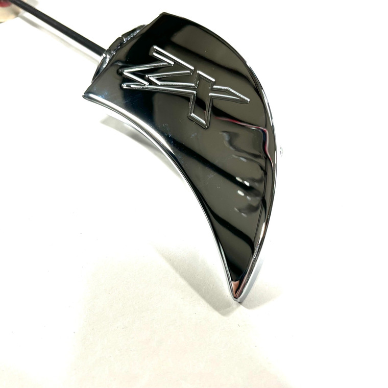 ZX-14 CHROME ZX ENGRAVED FRONT AXLE WINGS 2012-2024 KAWASAKI NINJA