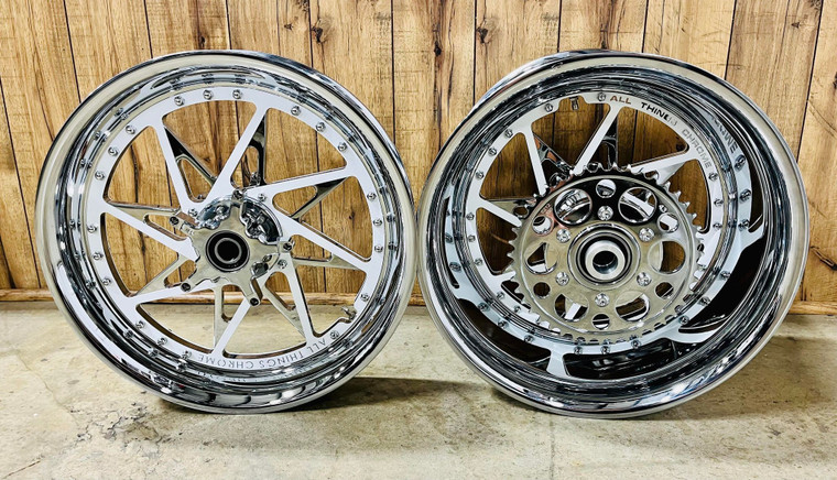 Ｗ．Ｅ NINJA 240 CHROME-WHITE SWITCHBACK WHEELS 12-22 KAWASAKI NINJA ZX