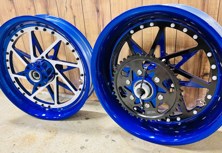 リクエスト品 NINJA 240 BLUE-WHITE-BLACK SWITCHBACK WHEELS 06-11 KAWASAKI NINJA