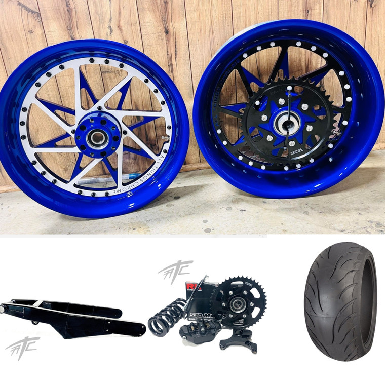 ジャイアントセット 240 FAT TIRE KIT BLUE-WHITE-BLACK SWITCHBACKS BLACK ARM 06-11