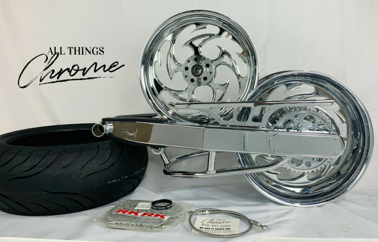 ZX14 240 FAT TIRE KIT WITH CHROME SHREDDER WHEELS 2006-2020 KAWASAKI NINJA ZX14