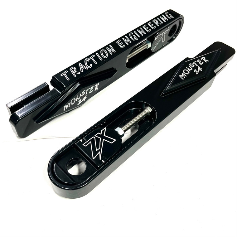 MONSTER BLACK ZX SWINGARM EXTENSIONS 9-14" OVER 06-11 KAWASAKI NINJA ZX-14