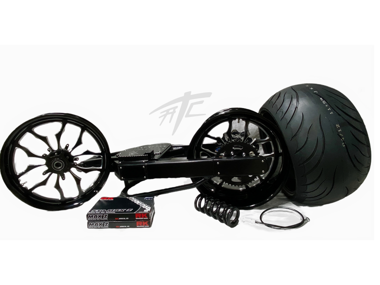 NINJA 330 FAT TIRE KIT BLACK CONTRAST RECLUSE WHEELS 12-20 KAWASAKI NINJA ZX-14R