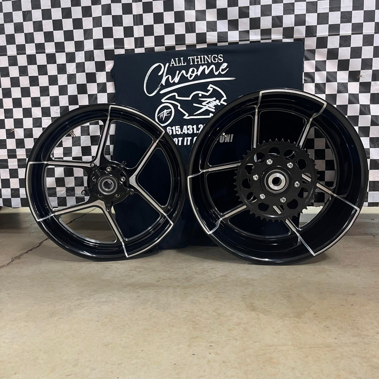 、 ZX-14 STOCK SIZE BLACK CONTRAST CUT OZEMPIK WHEELS 12-20