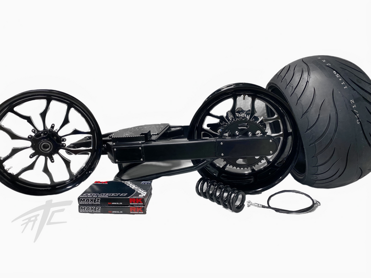 クロム NINJA 360 FAT TIRE KIT BLACK CONTRAST RECLUSE WHEELS 04-15