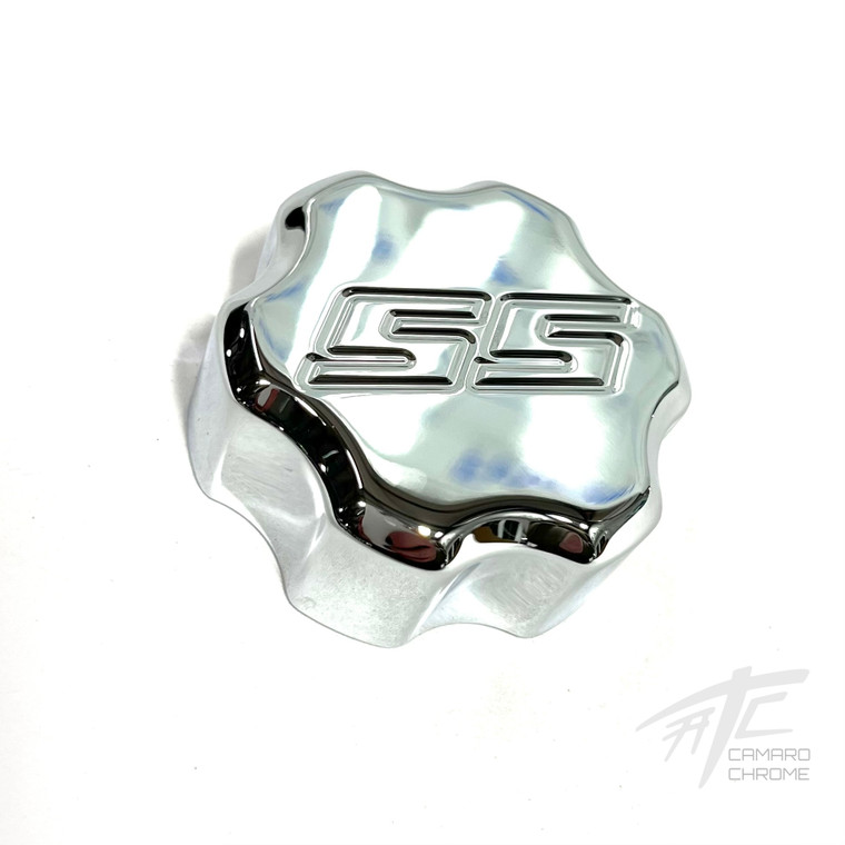 CAMARO CHROME RADIATOR CAP COVER "SS" ENGRAVED 2010-2014 CHEVROLET CAMARO