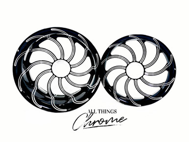 NINJA 330 FAT TIRE BLACK CONTRAST CUT CHAOS WHEELS 2000-05