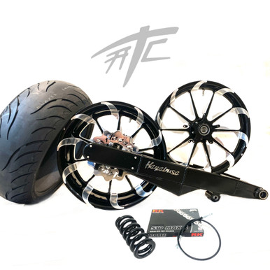 HAYABUSA 240 FAT TIRE KIT BLACK CONTRAST TORNADO 3D LOGO 08-12