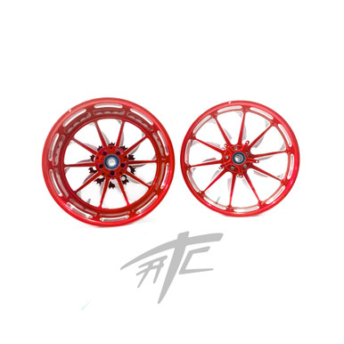 NINJA 240 FAT TIRE CANDY RED CONTRAST LAUNCH WHEELS 06-11 KAWASAKI
