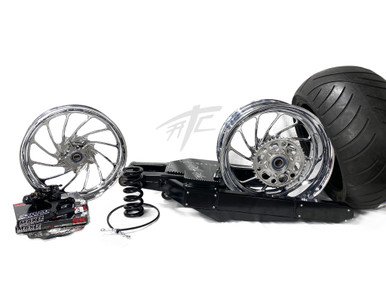 オーダー 330 STEALTH FAT TIRE KIT CHROME TURBO WHEELS 12-20 KAWASAKI NINJA