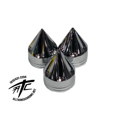 のの NINJA CHROME SPIKE FORK CAPS & YOKE CAP 2006-2020 KAWASAKI