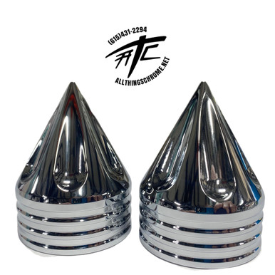 NINJA CHROME SPIKE BILLET FORK CAPS 2006-2022 KAWASAKI ZX-14