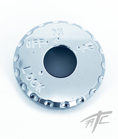 ❀クロム❀ ZX-14 CHROME DIAMOND CUT “ZX” ENGRAVED KEY COVER 2012-2024