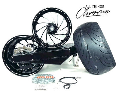 専用2 330 OSD FAT TIRE KIT W BLACK CONTRAST CUT TURBO WHEELS 12-25