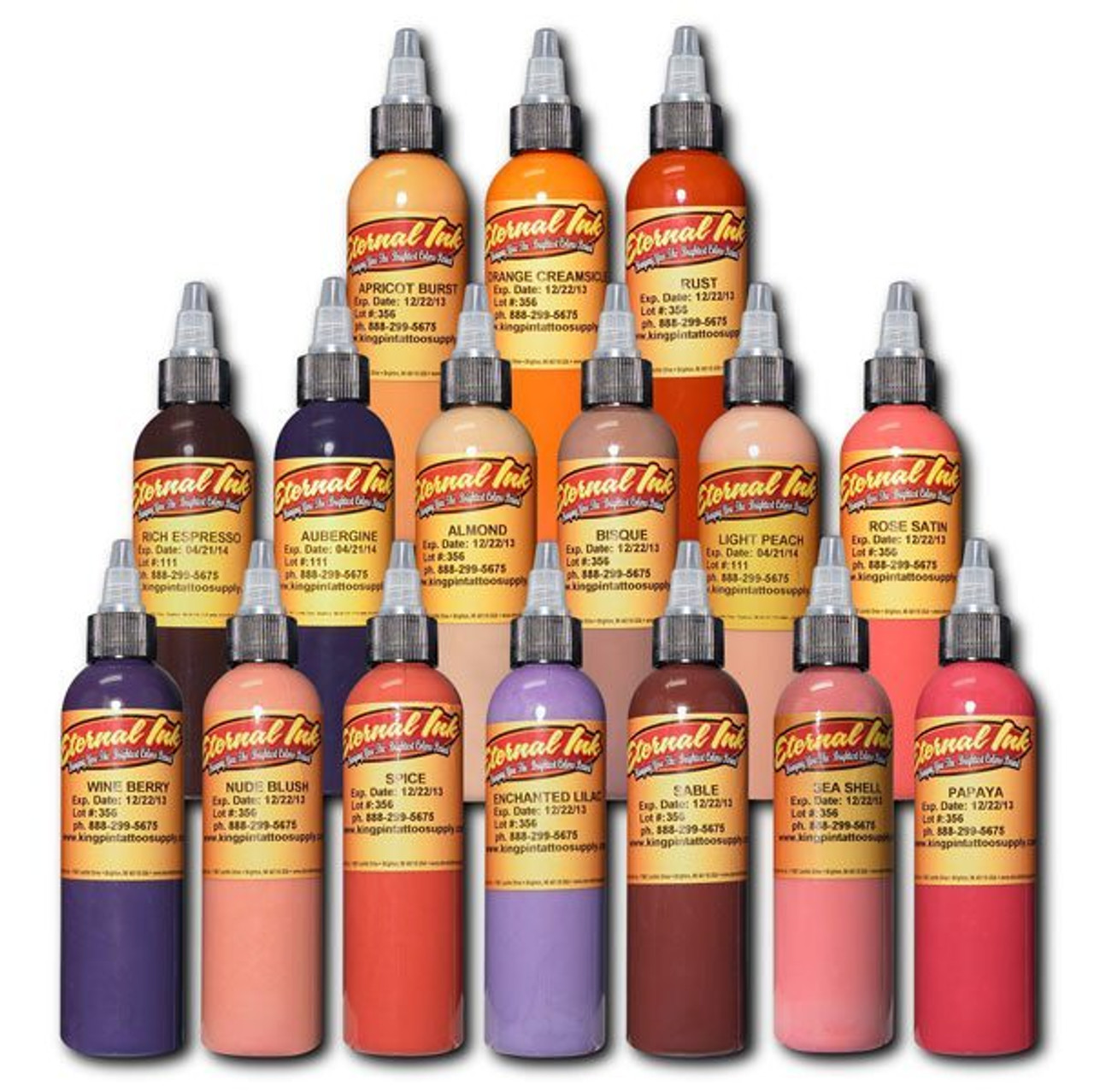 Eternal 7 Primary Color Tattoo Ink Set | Joker Tattoo Supplies