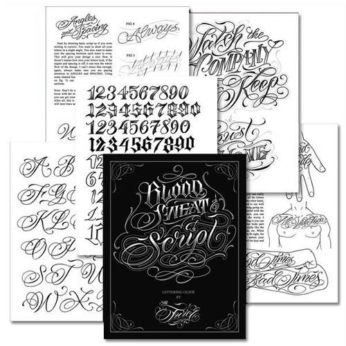 BJ Betts Lettering Guide 3 - Tattoo Express Supply