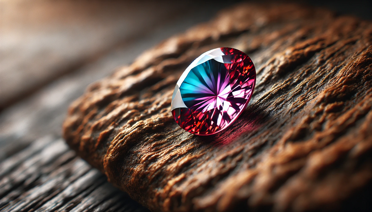 gem stone on rock