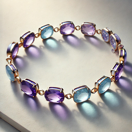 beryl and amethyst bracelet