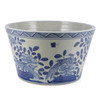 Blue And White Basin Planter Flower Bird Motif