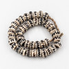 Brown Chevron Kenya Cow Bone Beads Per String