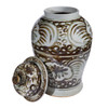 Rusty Brown Silla Flower Temple Jar - 2 Sizes