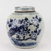 Blue And White Ming Jar Long-tailed Bird - 2 Sizes