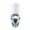 Blue And White Abstract Painting Jar Table Lamp
