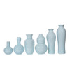 Set of 6 Assorted Vases - Icy Blue