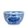 Blue And White Medallion Flower Bird Bowl