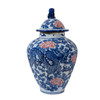 Red Peony Dragon Fluted Jar Small