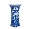 Blue And White Pheasant Paneled Vase - 3 Sizes
