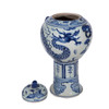 Blue And White Porcelain Tall Dragon Jar