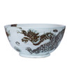 Rusty Brown Spinning Dragon Bowl