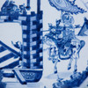 Blue And White Plate Warrior Motif