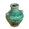 Speckled Green Double Lion Handle Jar