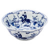Blue & White Bowl W/ People Scene