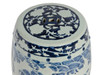 Blue & White Carved Dragon Garden Stool
